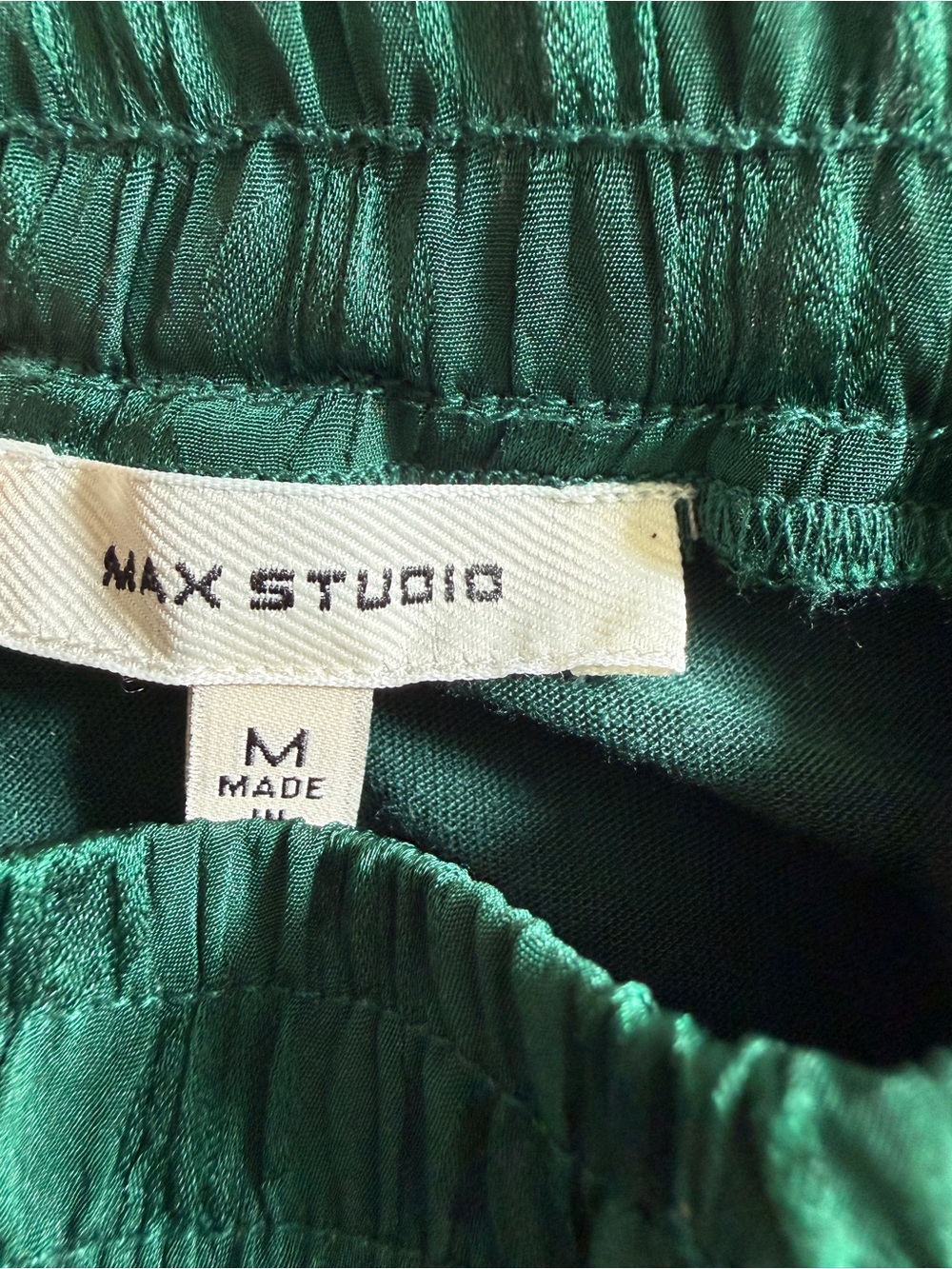 Max Studio Jacquard Shine Dot Pleated Skirt In Rich Emerald Sz M - Picture 4 of 12
